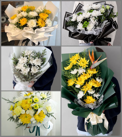 广东江门市台山市冲蒌镇冲蒌圩村白事花束代送